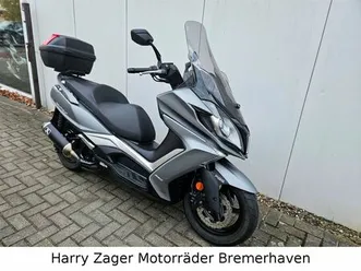 kymco new downtown 350i abs topcase, sportauspuff,