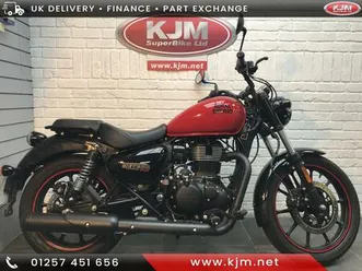 royal enfield meteor 350 royal enfield fireball red, 2022/71, just 2579 miles covered 349 cc