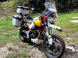 moto guzzi v 85 tt evocativ grafic travel giallo
