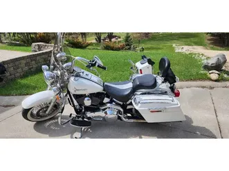 2006 harley davidson flstfi fat boy classic pearl white
