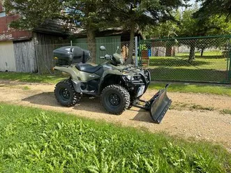 quad erst 2320km suzuki king quad 750 mit schneepflug winter