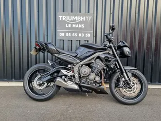 triumph street triple 765 r 2022 765 cm3 | moto roadster | 10 300 km | noir | 72230 ruaudin