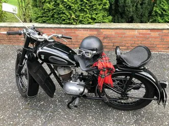 dkw rt 200 mit beinschild, orig.papiere & besatzung