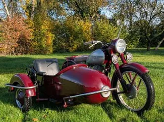 jawa perak 1951 250 cc mit beiwagen hollandische brief