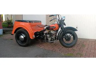 harley davidson servi car 1948, wl 750 flathead