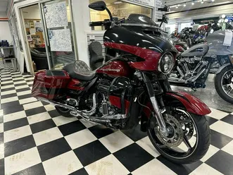 2017 harley-davidson® cvo™ street glide® starfire black/atomic red with contrast chrome aggressor wh