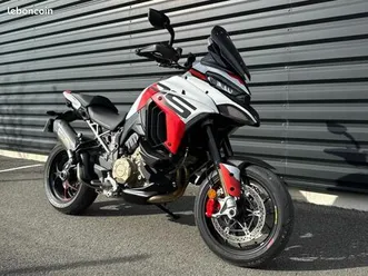 ducati multistrada multistrada v4 rs + echappement racing, bulle & protèges mains carbone