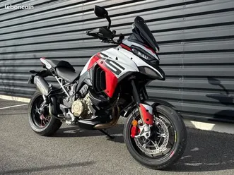 ducati multistrada v4 rs + echappement racing, bulle & protèges mains carbone