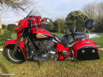 moto indian cheiftain limited wildfire red over thunder black