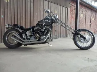 harley davidson evo softail kodlin schweden chopper langgabler