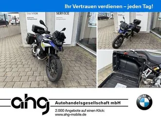 bmw f 750 gs mit 3 variokoffer in schwarz uvm.