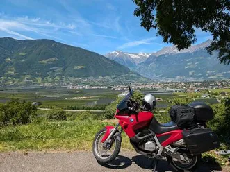 bmw f650 st mit original touring koffer viele neue teile!