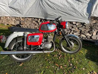 mz ts 150 oldtimer motorrad rot/weiß