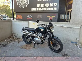 ⭐️ royal enfield interceptor 650 cc phase 2 préparation scrambler cali green neuf garantie 3 ans ☑️