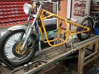 suzuki gs 400 und 450 chopper bobber projekt motor rahmen teile
