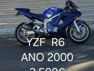 yamaha r6 yzf 600cilindrada ano2000 km’s 65.373 zibreira