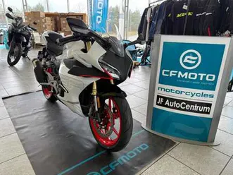 cfmoto 450 sr 25 - bílá, černá akce helma