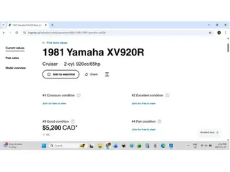 1981 yamaha xv920r trade