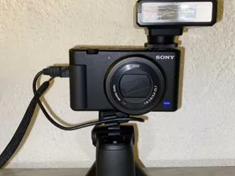 camara sony zv-1 + flash ulanzy