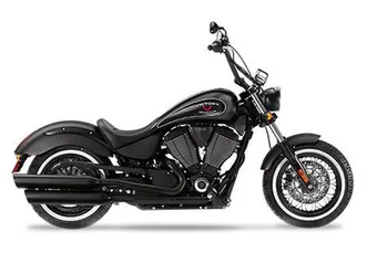 2015 victory motorcycles® high-ball&#8482; suede black with silver pinstripes