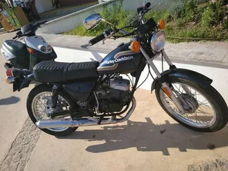 mota harley davidson amf ss-125 de 1978 carcavelos e parede