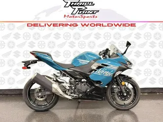 2021 kawasaki ninja® 400 abs pearl nightshade teal/metallic spark black