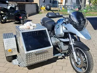 bmw r1150gs gespann motorrad mit seitenwagen beiwagen hundebox