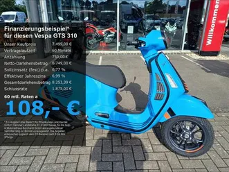vespa gts 310 supersport*e5+* blau*25 ps*led*4 jahre g