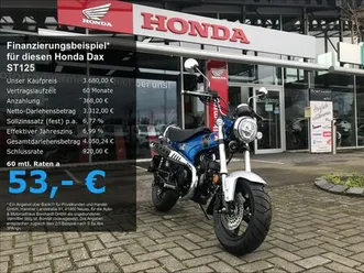 honda dax st125 *e5*tageszulassung*b196*blau*9,4 ps*le
