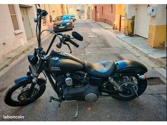 harley-davidson dyna street bob 2014 – full black – big shot – ape 16’’ – dossier complet