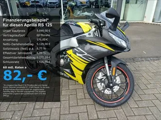 aprilia rs 125 *e5+*15 ps*b196*schwarz*gelb*led*