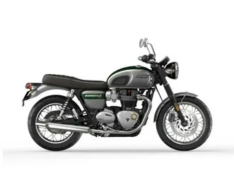 2022 triumph bonneville t120 gold line silver ice / competition green