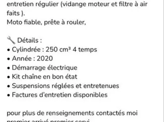 yz 250f 2020 (4900 à débattre)
