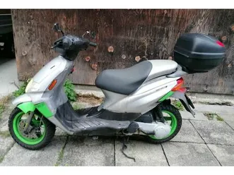 roller derbi atlantis a1 grau/grün inkl. topcase