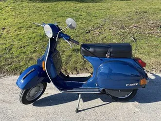 vespa p125x 1982, blau 68000 km o-lack