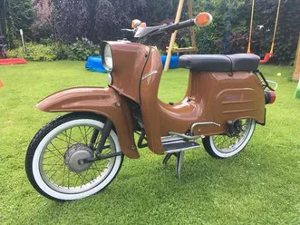 zum verkauf steht eine simson schwalbe mit vape und papieren