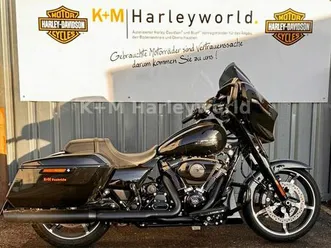 harley-davidson street glide vorführ-motorrad sucht neue garage