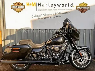 harley-davidson street glide vorführ-motorrad sucht neue garage