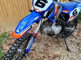 dirt bike sano rxf enduro 125 cc bleu quasi neuf