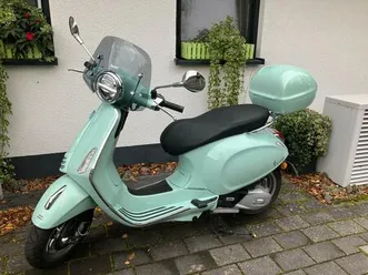 vespa primavera 125 ccm e5+ mint grün mit scheibe & topcase