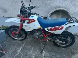 suzuki dr 650 enduro motorrad weiß/blau/rot(4 fach bereift)20tkm