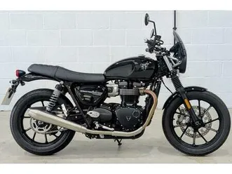 2023 triumph speed twin 900, beautiful gloss black and chrome pipes