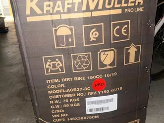 dirt bike 150 cc 16/19 grandes roues – haut de gamme – neuve en carton