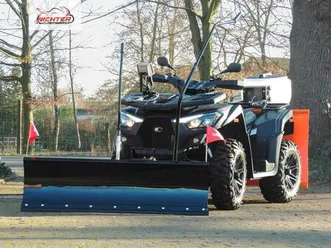 kymco mxu700 winterdienst | quad mit schneeschild und salzstreuer