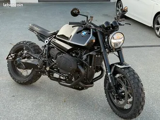 bmw r nine t finition pro, full black préparée par fcr original