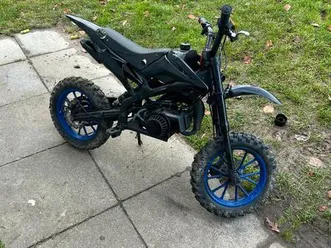 kinder dirt bike benzinmotor schwarz-blau fahrbereit