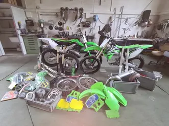 kawasaki kx 500 komplett alu-rahmen / chassis / viele teile