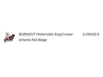 verkaufe einen retroroller von burnout easy cruiser