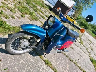 simson schwalbe kr51/1 f - 1977 - effektlackierung - ddr papiere