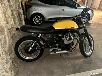 moto guzzi v7 special 2012 – 40 000 km – préparation baak tracker – jaune - permis a2